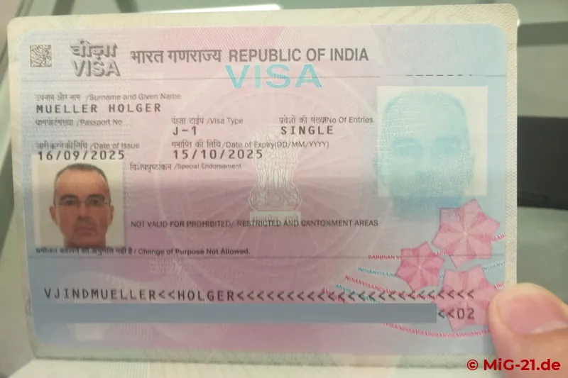 Despite all efforts, the trip almost failed because of the restriction noted on the visa: "Not valid for …