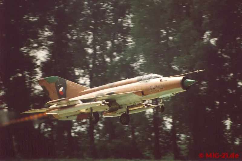Twice a pair of MiG-21MF took off for fly-bys.