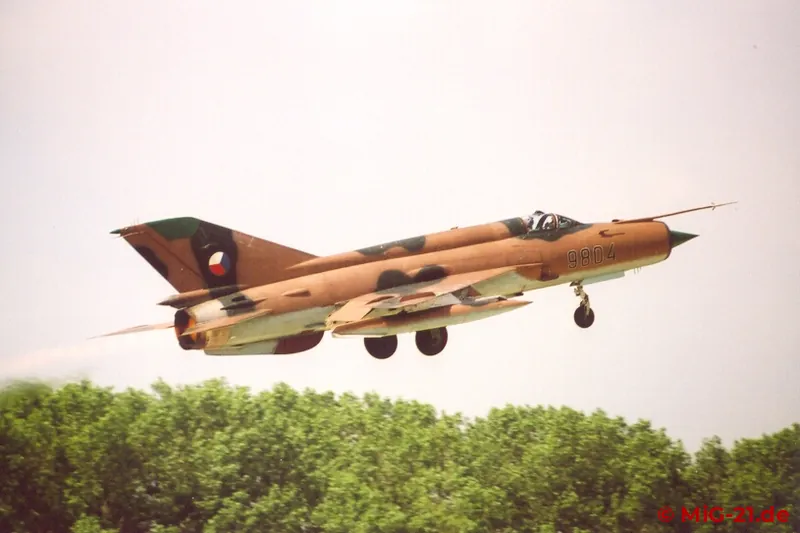 Twice a pair of MiG-21MF took off for fly-bys.