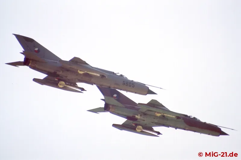 The aircraft shown in flight were original MiG-21MF ...