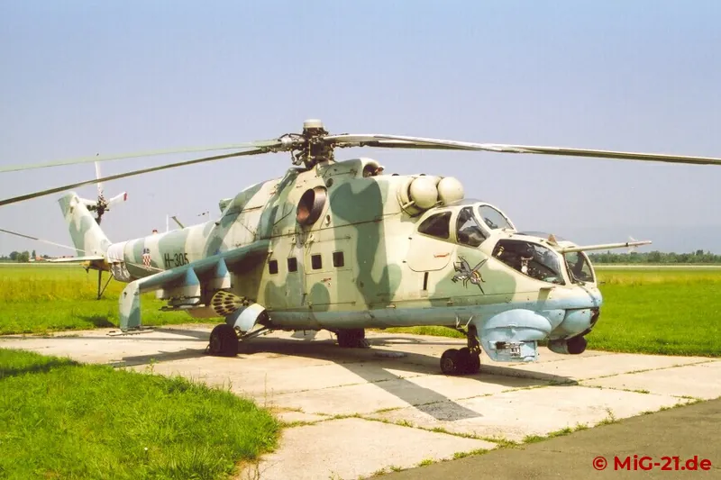 In Pleso sind auch die kroatischen Mi-24 stationiert.