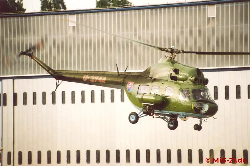 Diese Mi-2 war bei der Absicherung der Veranstaltung im Einsatz.