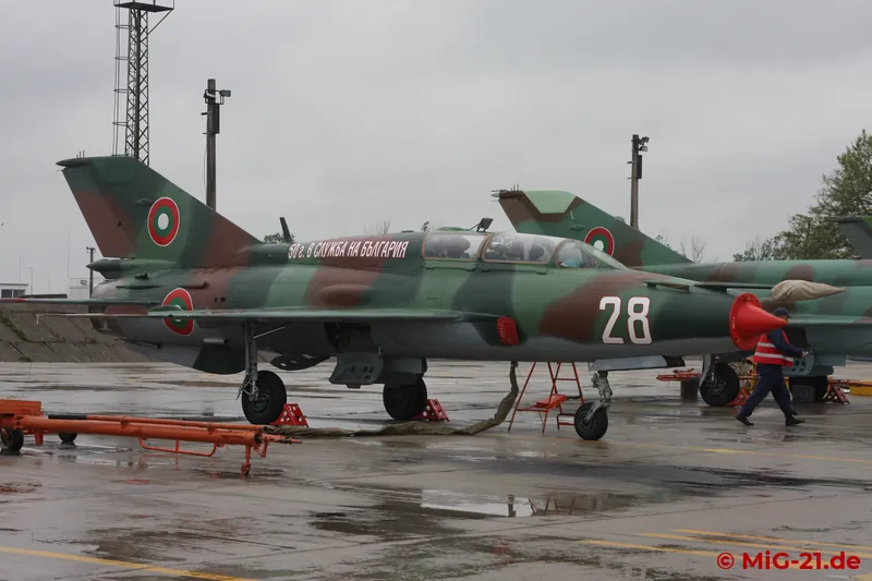 MiG-21UM 28 not only carries the inscription "50 years in service in Bulgaria", but also received a …