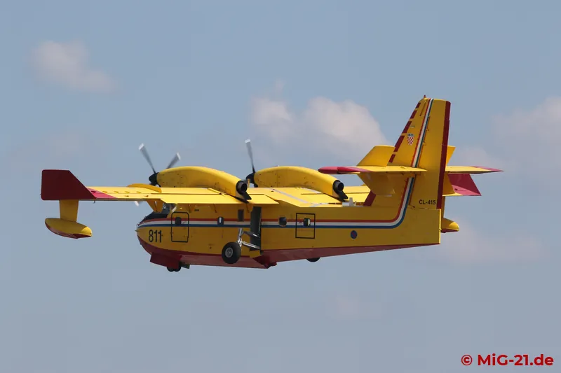 ... a single Canadair, probably on a test flight after maintenance.