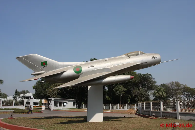 The last F-6s (Chinese MiG-19s) were replaced in the BAF by the MiG-29. One of the aircraft stands as gate …
