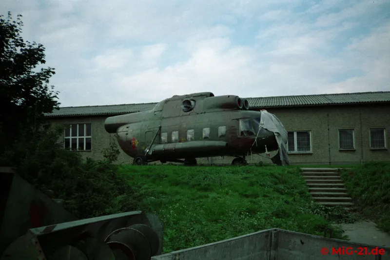 The Mi-8 fuselage came from the NVA officers' college at Kamenz.