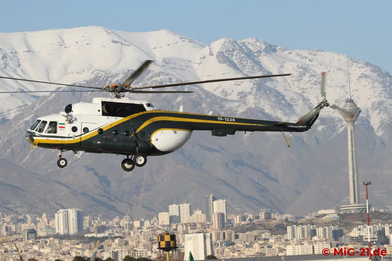 ... and an elegantly painted Mi-171 of the Revolutionary Guards.