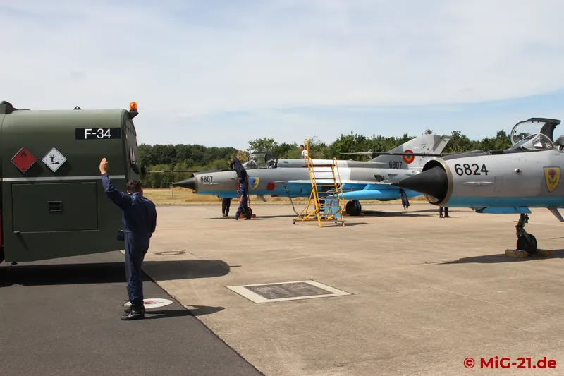 ... and the technical personnel, with local support, began preparing the LanceR for the onward flight.