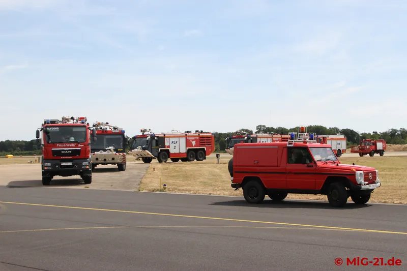 Meanwhile the local airfield fire brigade used the stopover ...