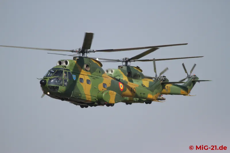 During the subsequent formation display of armed and unarmed IAR 330s, ...
