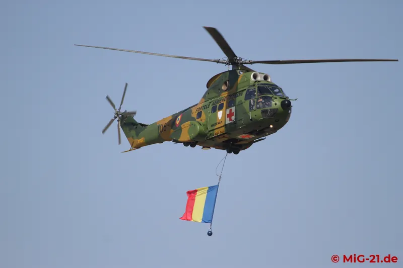 ... a national flag was also carried.