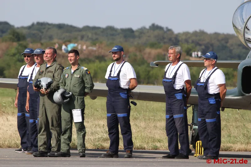 Photos were also taken eagerly on the fringes of the flying programme – here the aircrew and ground crew of …