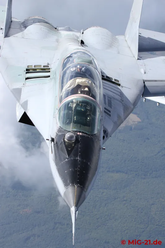 At times the formation comes very close to the C-27, ...