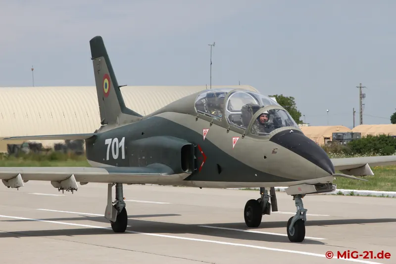 ... the IAR 99s from Bacău in a four-ship formation, ...