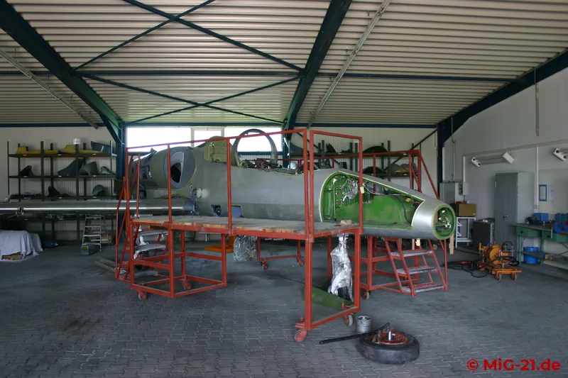... another in the hangar was already at an advanced stage of refurbishment.