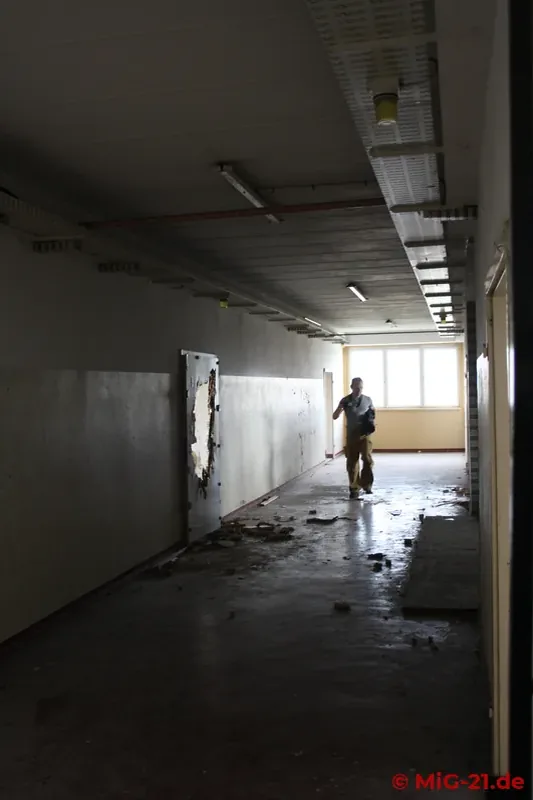 ... and there are signs of vandalism in the corridors, ...