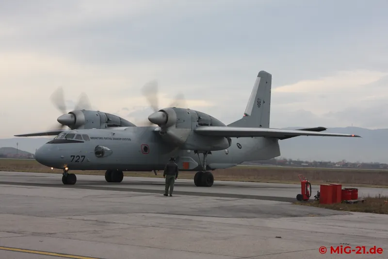 The An-32 took personnel back to its home base, probably Zadar.
