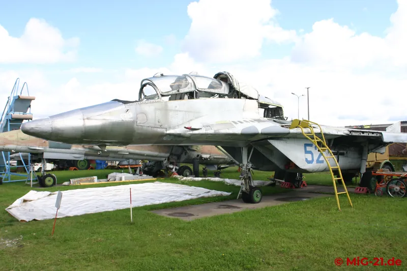 MiG-29UB with modified (or amateurishly repaired?) nose.