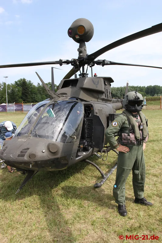 Among the most interesting exhibits in the static display were Croatia's "new" OH-58 helicopters.
