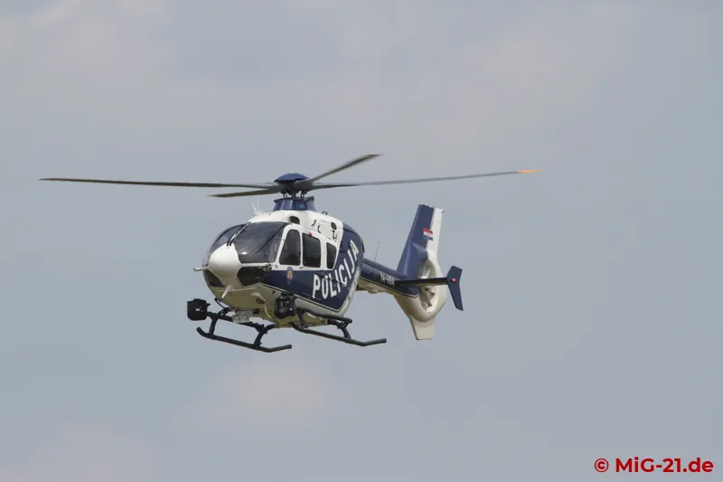 The display of the police EC135 ...