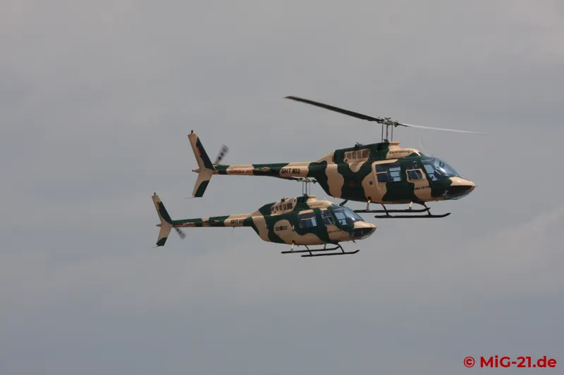 The Bell 206 is the SLAF's training helicopter. It is also used for VIP transport.