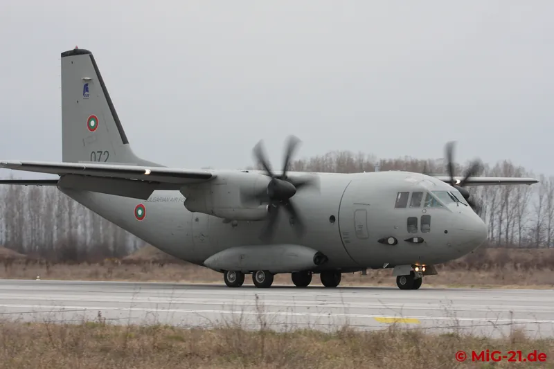 A C-27J from Sofia brought personnel and cargo.