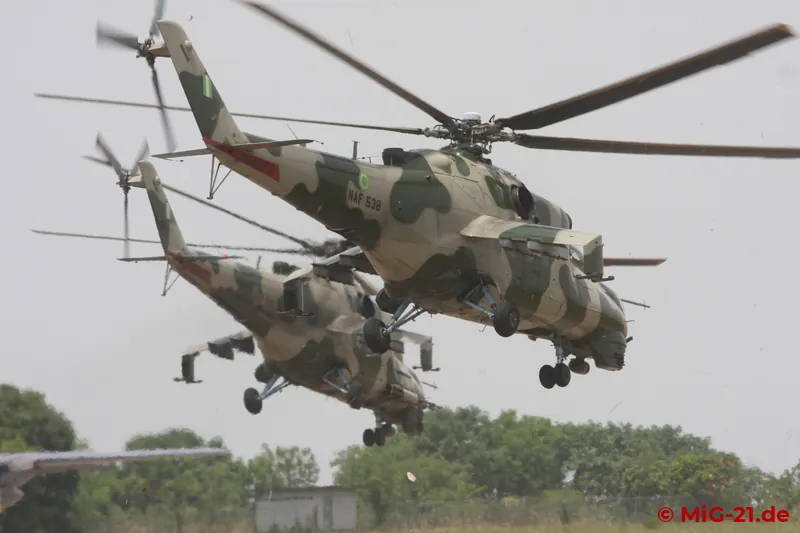 Although already in NAF service for several years, the NAF's Mi-24/35 fleet was also part of the celebrations.