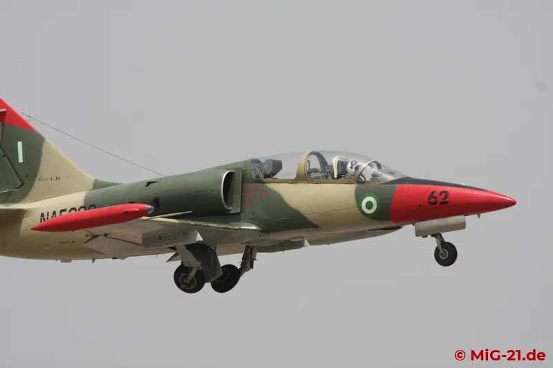 L-39s flew singly and as a three-ship formation.
