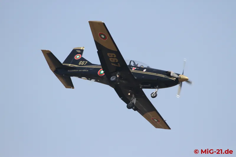 Bulgarian PC-9 from the Bulgarian Air Force Academy at Dolna Mitropolia.
