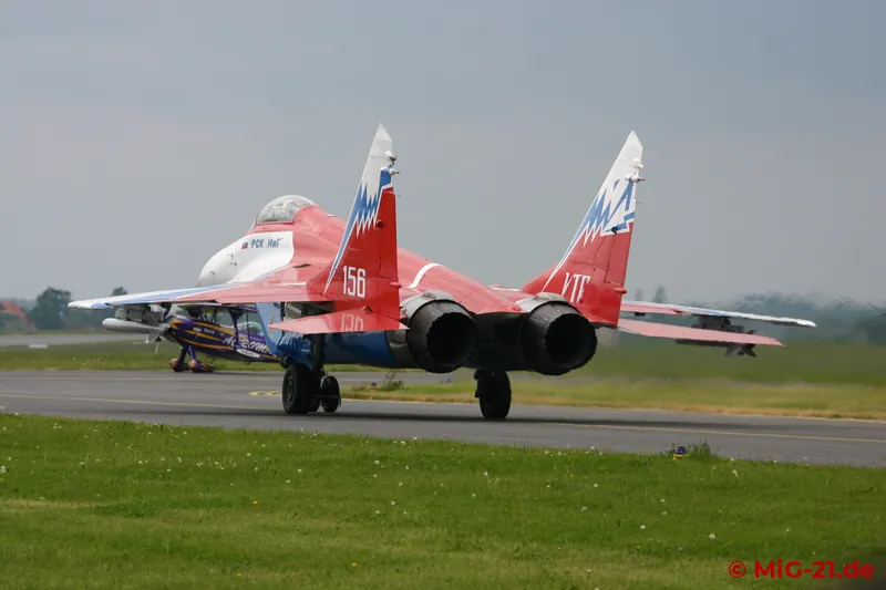 Fast schon eine Tradition: der Höhepunkt der Show kommt aus Rußland - in diesem Jahr die MiG-29OWT mit …