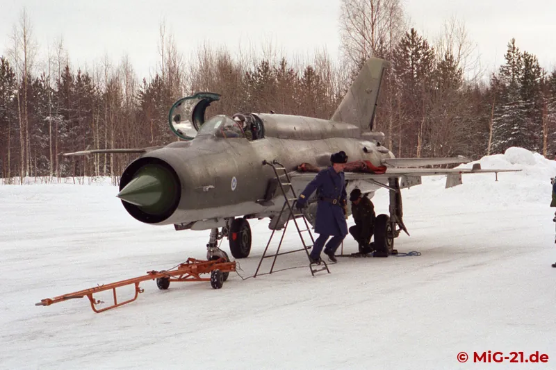 For "decoration purposes" numerous types from the Ilmavoimat inventory flew in, including a MiG-21bis.