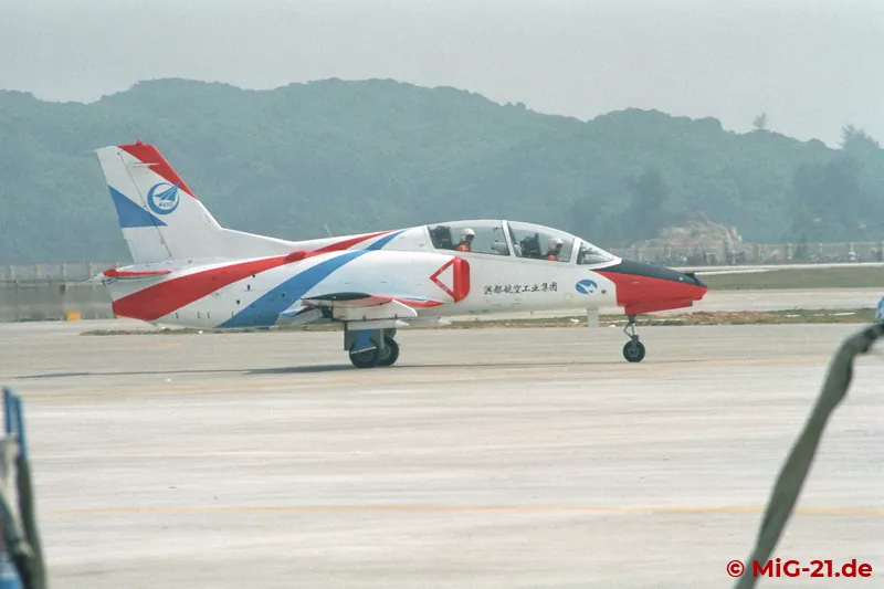 The flying programme also featured the K-8 Karakorum trainer (today Hongdu JL-8), a version of which equipped …