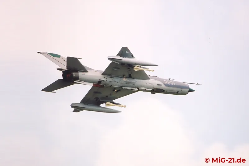 Part of the afternoon display were one MiG-21MFN and one MiG-21MF (seen here), both armed with R-60 missiles.